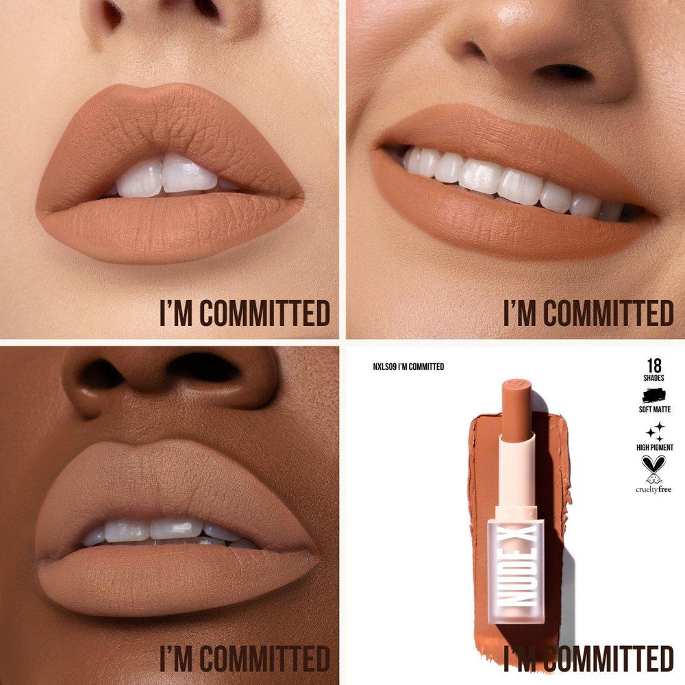 Lips-Beauty Creations Nude X Soft Matte Lipstick