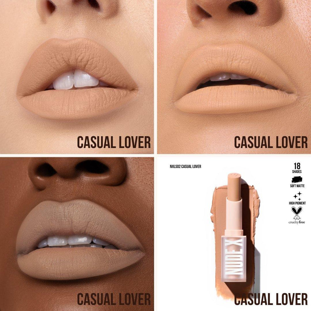 Lips-Beauty Creations Nude X Soft Matte Lipstick