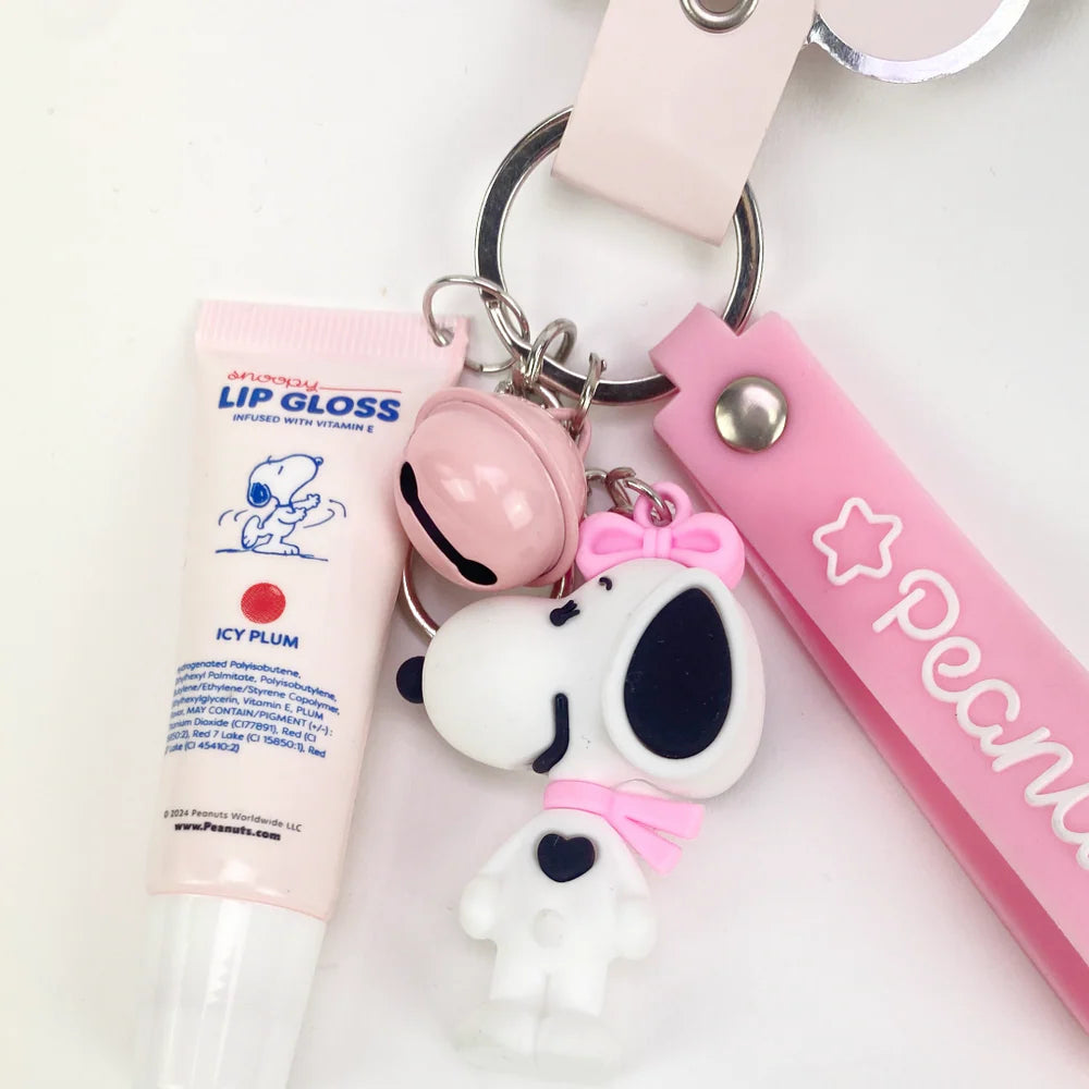 Lips-Celavi x Peanuts Icy Plum Lip Gloss With Keychain