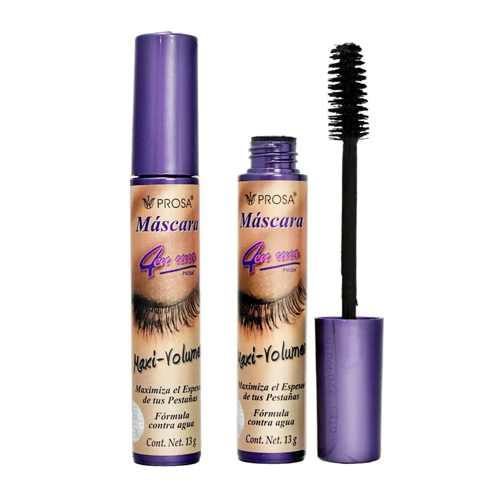 Eyes-Prosa Maxi Volume Waterproof Mascara 4 in 1 (Dark Purple Top)