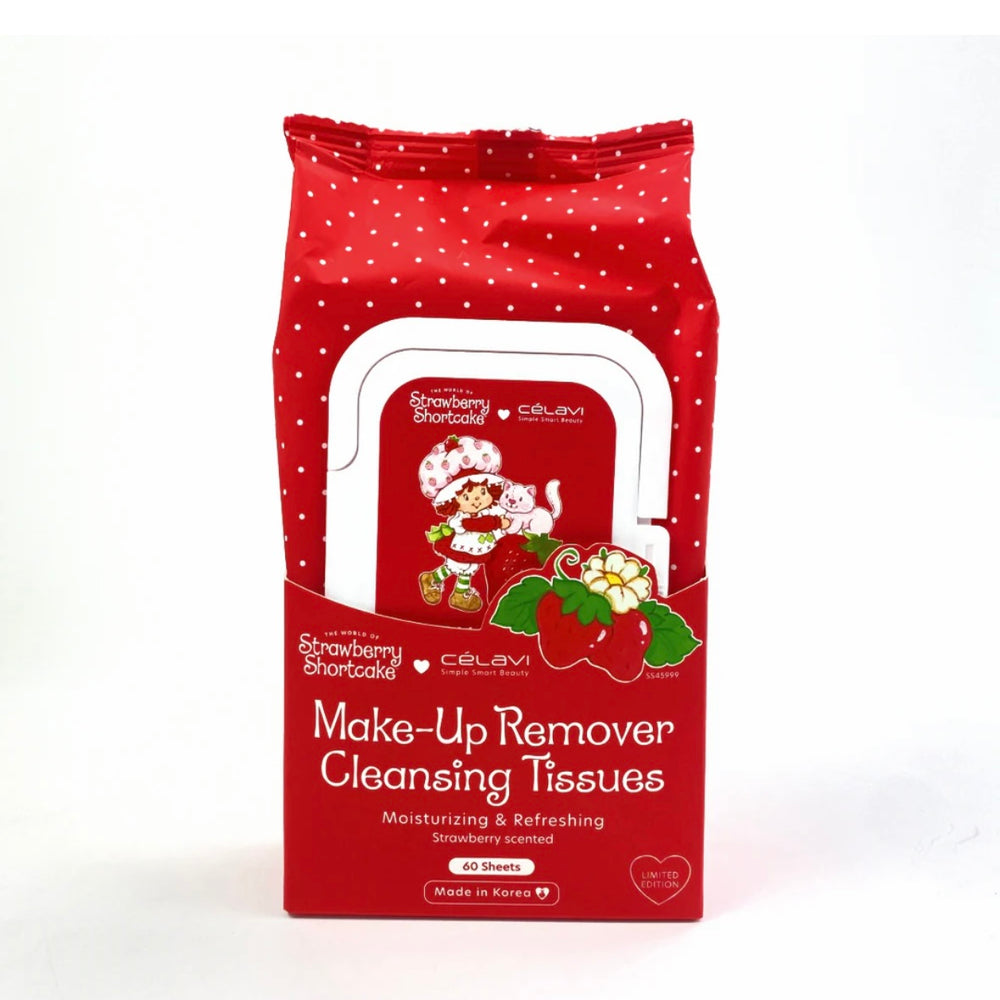 Skincare-Celavi Strawberry Shortcake Make Up Remover Wipes #SS45999